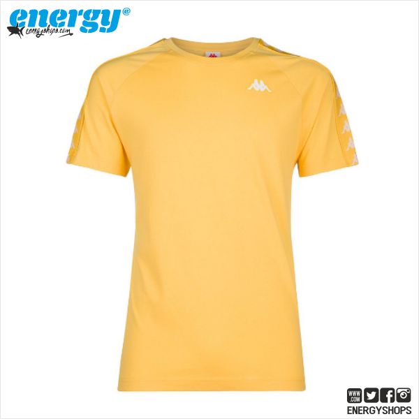 T-shirt Kappa 222 Banda Coen Slim Yellow/White